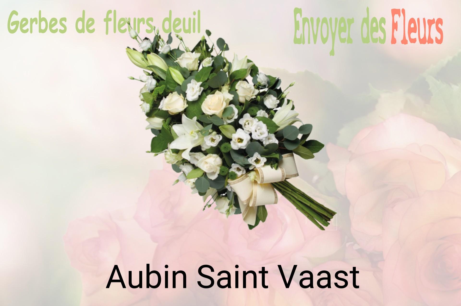 Gerbe de fleurs de deuil livrée à Aubin-Saint-Vaast